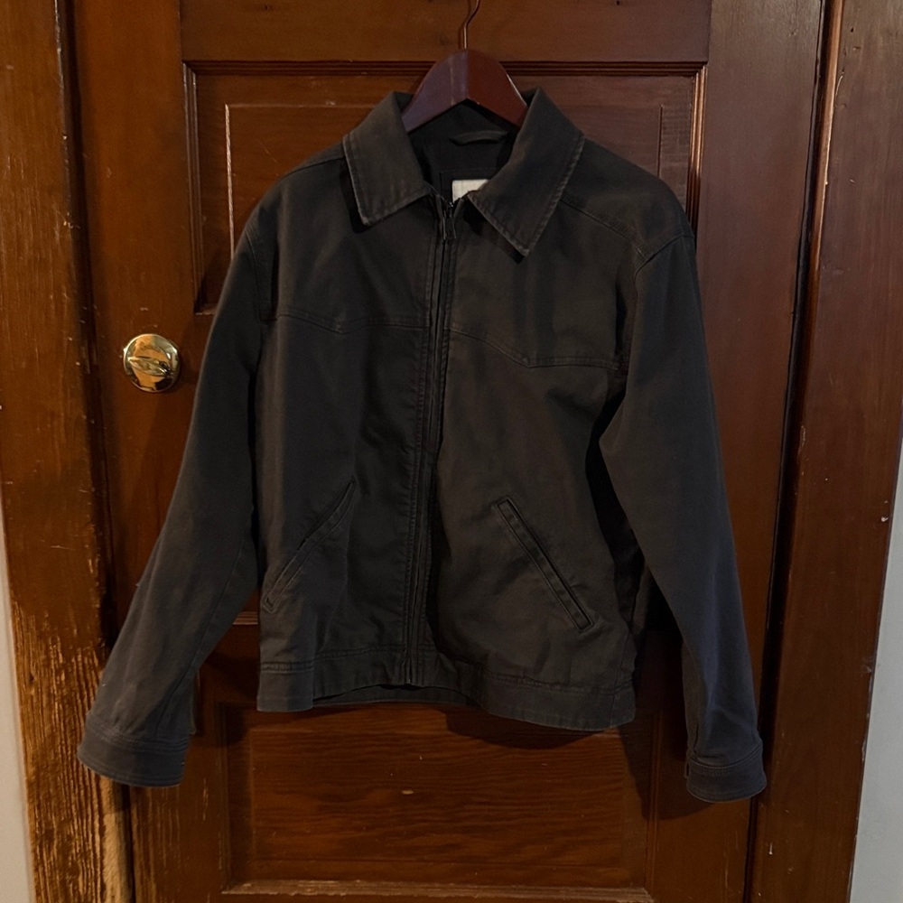 Men's grey blue great condition Hollister jacket